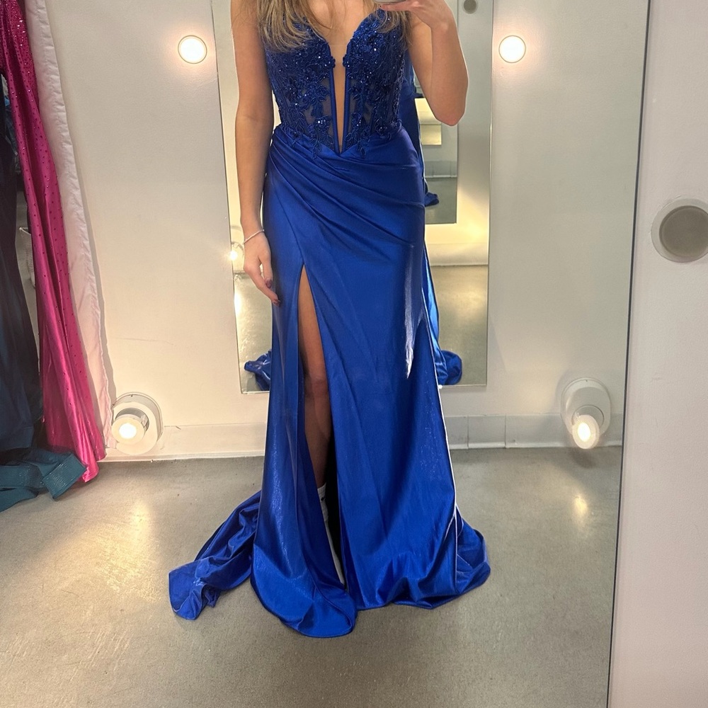Royal blue prom dress